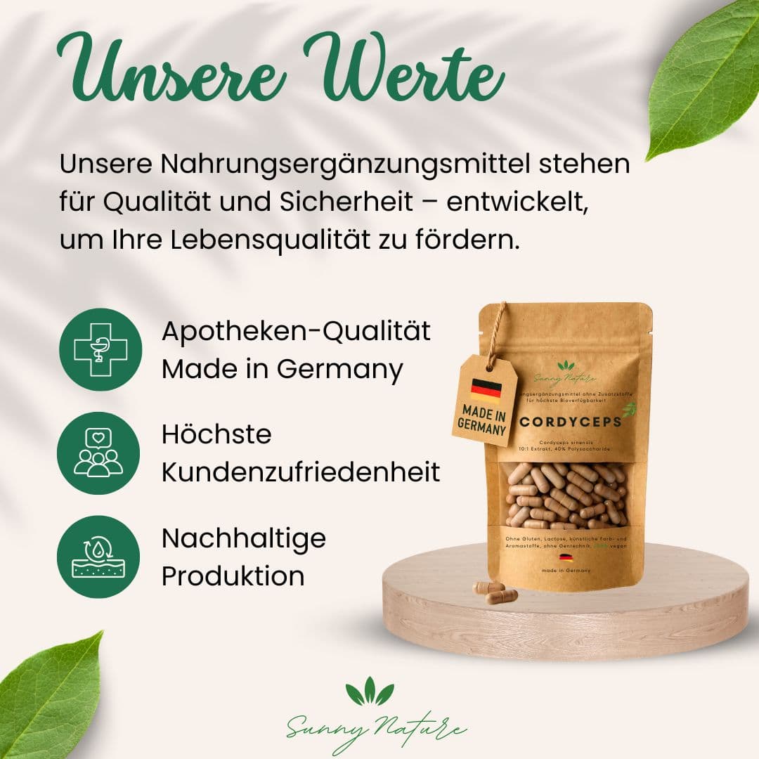 Cordyceps Extrakt Kapseln — Nährwerte
