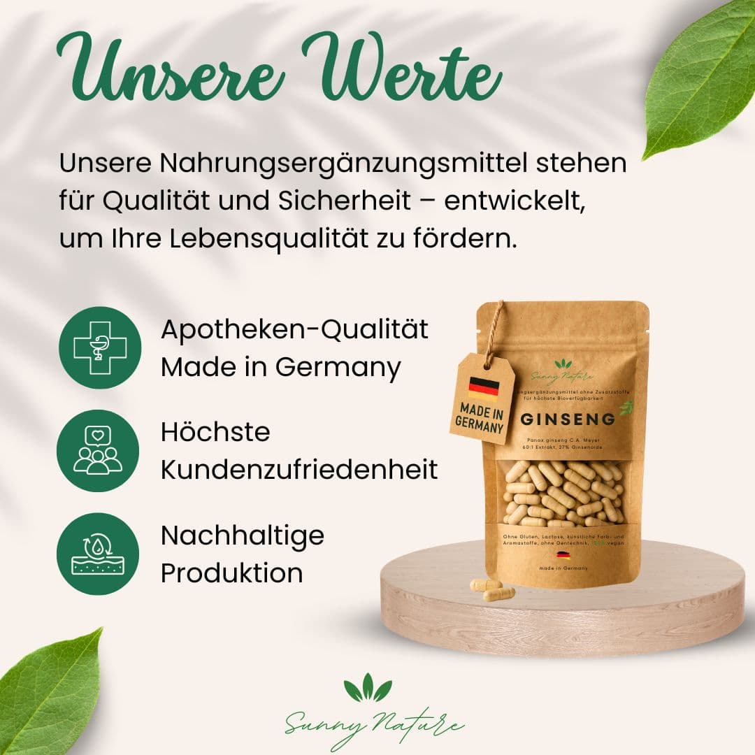 Koreanischer Roter Ginseng — Nährwerte