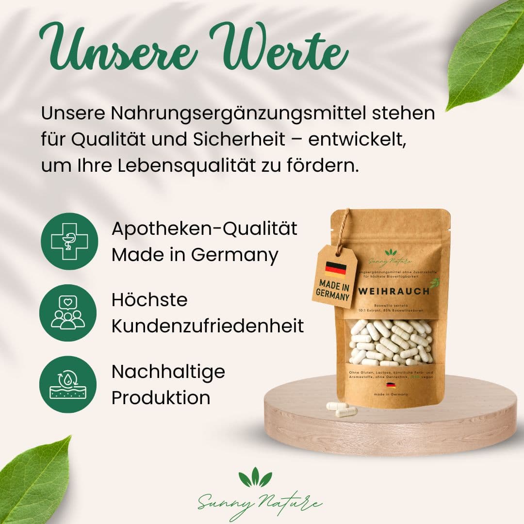 Weihrauch Extrakt Kapseln — Nährwerte