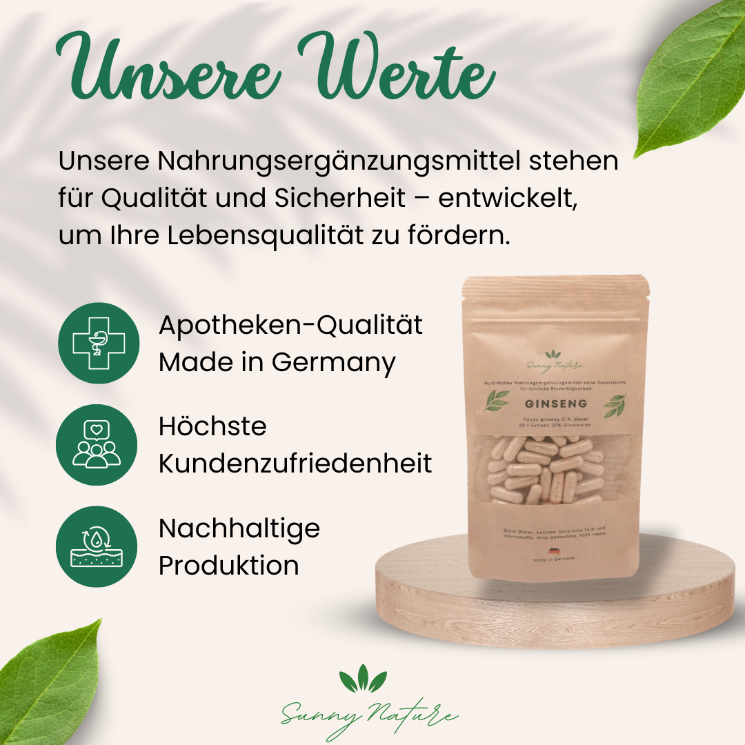 Koreanischer Roter Ginseng Kapseln (Panax Ginseng C.A. Meyer)